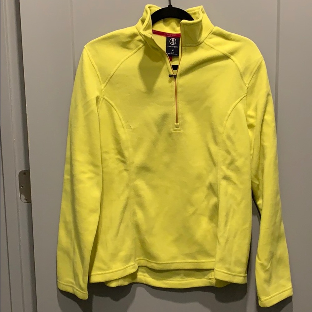 Yellow Quarter Zip Polartec Fleece Pullover